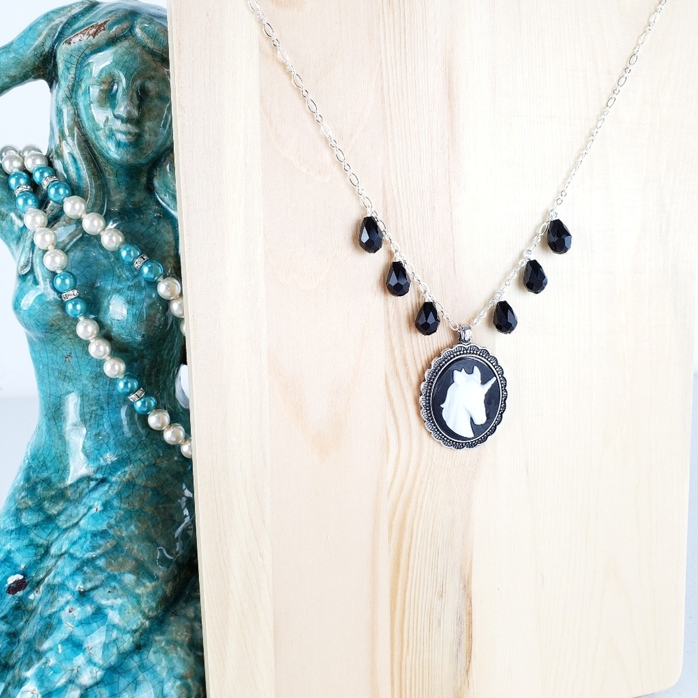 Unicorn Cameo Necklace